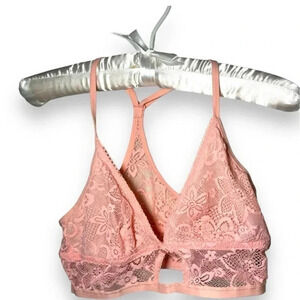 Aerie peachy pink lace  bralette S
